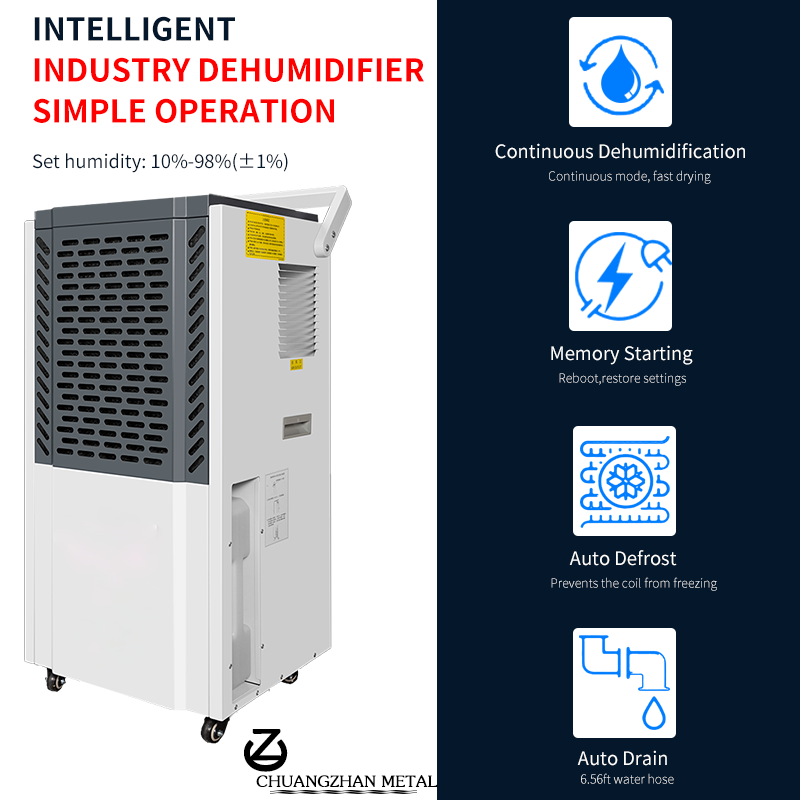 Commercial 90L/D Dehumidifier with Motor Core Components for Lar Spaces & Lager Rooms