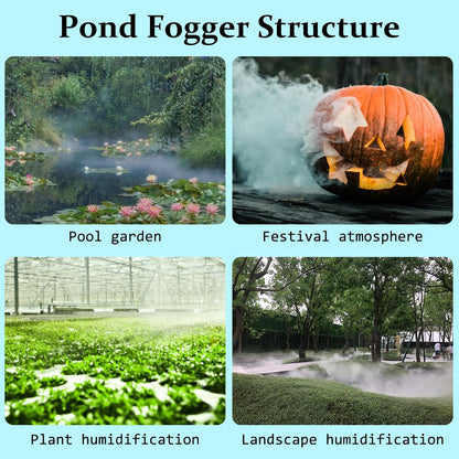 4 Head Ultrasonic Atomizer Fogger Mist Maker for Aquarium Rockery Fountain Landscape Mushroom