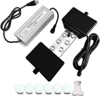 4 Head Ultrasonic Atomizer Fogger Mist Maker for Aquarium Rockery Fountain Landscape Mushroom