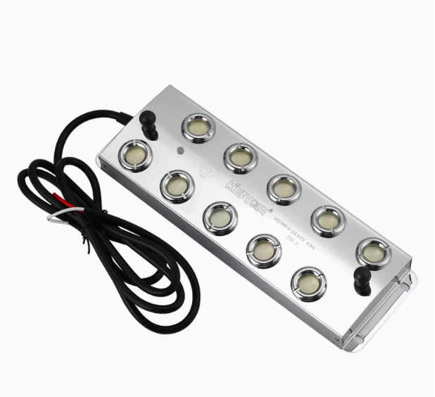 Ultrasonic Mist Maker 8 Heads, Ultrasonic Fogger  Pond Fogger Waterproof Power Supply, Perfect for Pond, Greenhouse, Rockery, Lawn, Halloween Decoration