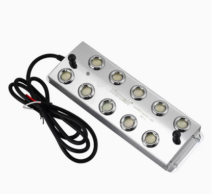 Ultrasonic Mist Maker 8 Heads, Ultrasonic Fogger  Pond Fogger Waterproof Power Supply, Perfect for Pond, Greenhouse, Rockery, Lawn, Halloween Decoration
