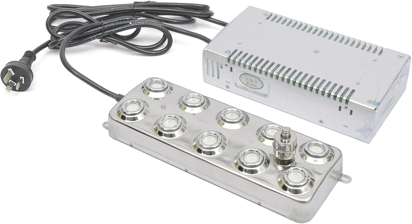 Ultrasonic Mist Maker 8 Heads, Ultrasonic Fogger  Pond Fogger Waterproof Power Supply, Perfect for Pond, Greenhouse, Rockery, Lawn, Halloween Decoration
